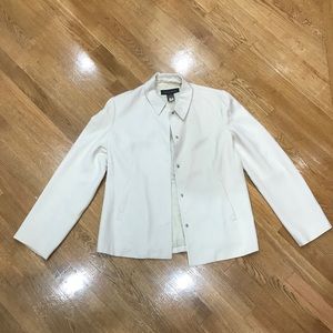 Banana Republic relaxed silk off white jacket